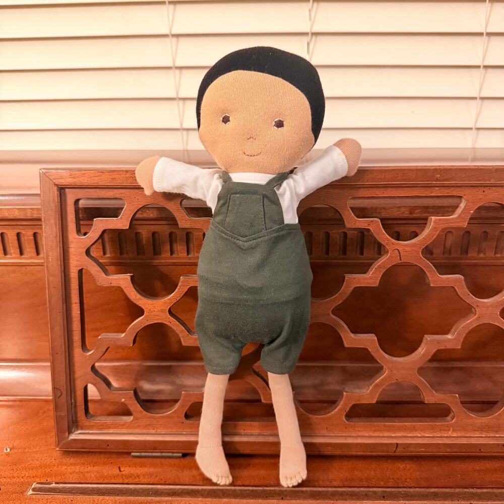 Hazel Village Jules Doll with Green Overalls – 13"